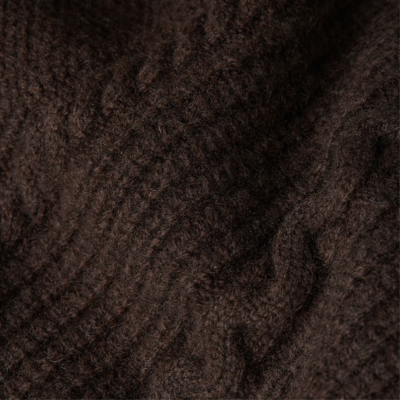 G-STAR Outlet Suéter Cable Double Collar Marrón