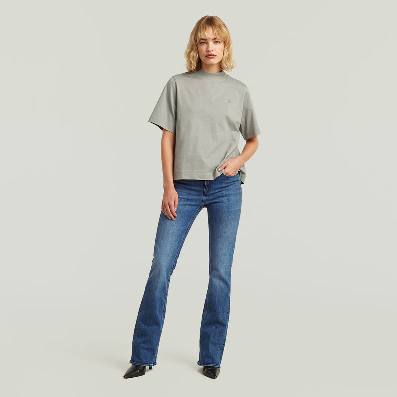 G-STAR Outlet Logo Mock T-Shirt Grey