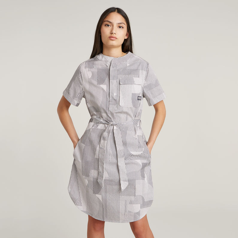 G-STAR Outlet Vestido con cinturón y cortes laterales Multi color