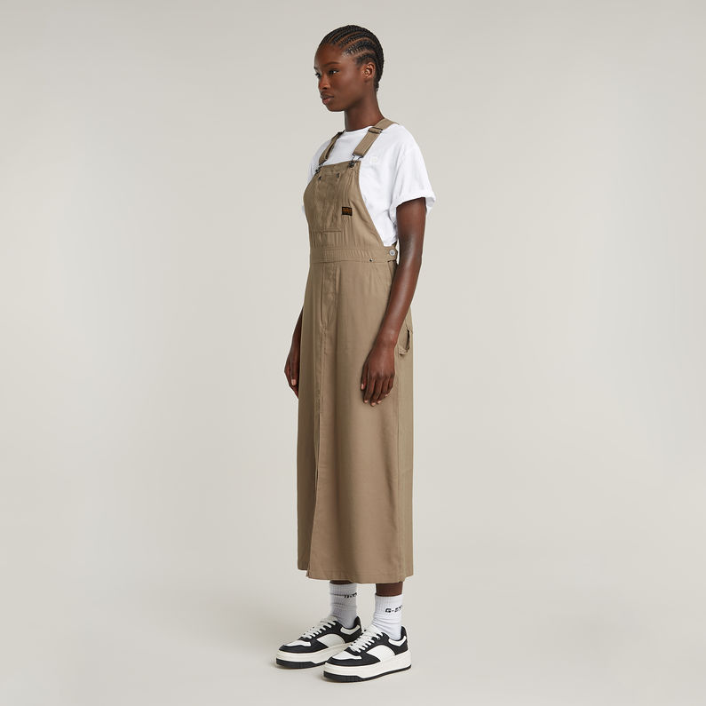 G-STAR Outlet Pichi Dungaree Dress Beige