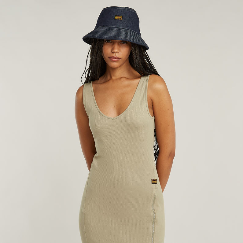 G-STAR Outlet Vestido asimétrico con cremallera Beige