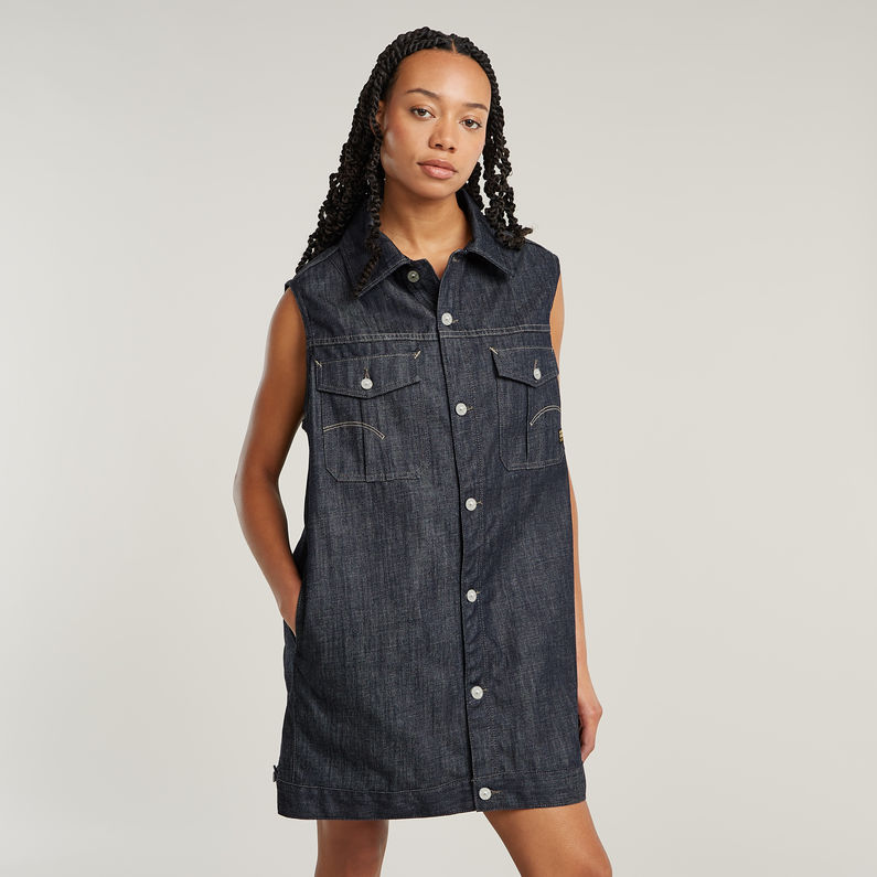 G-STAR Outlet Oversized Sleeveless Dress Dark blue