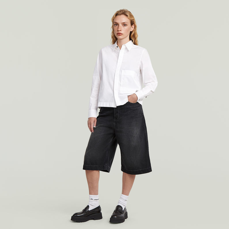 G-STAR Outlet Patti Short Clean Edge Negro