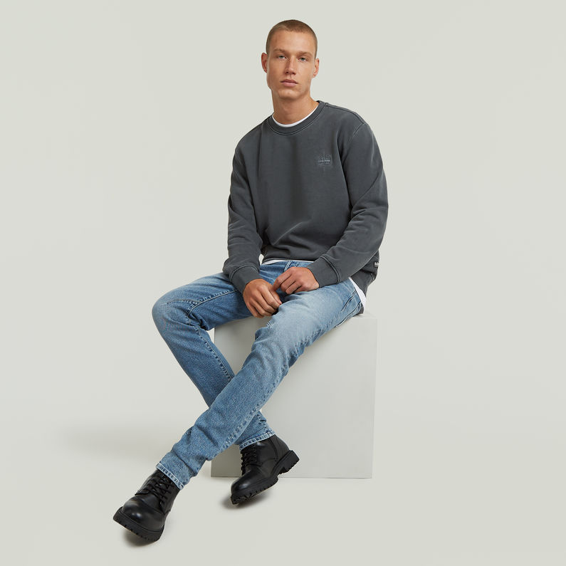 G-STAR Outlet Logo Overdyed Sweater Grey