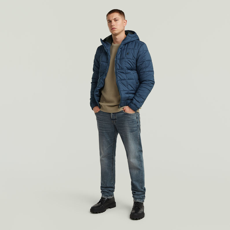 G-STAR Outlet Meefic Quilted Hooded Jacket Medium blue