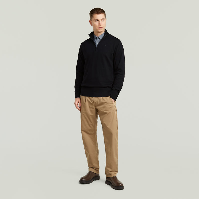 G-STAR Outlet Olivier - Sudadera Correct con media cremallera Negro