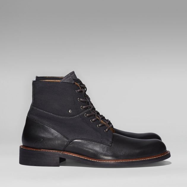 G-Star RAW | Men | Shoes | Bureau Boot Mix , Black/w Denim