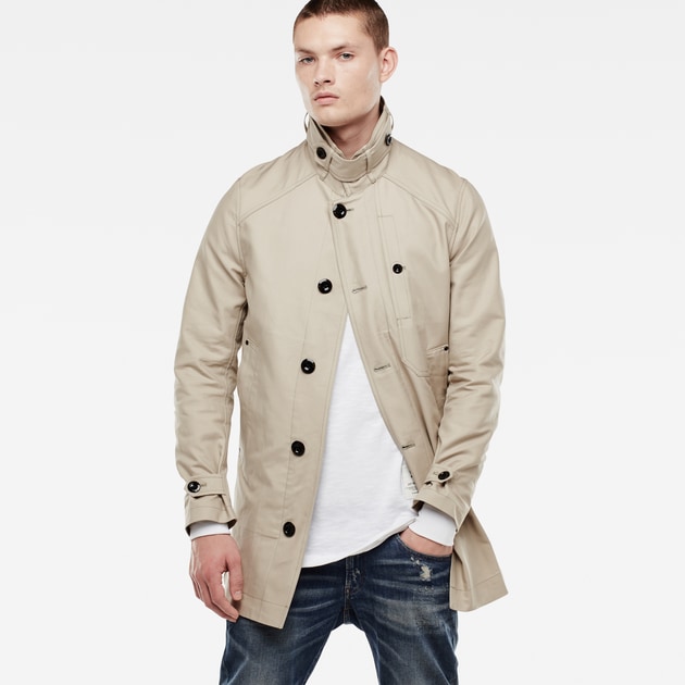 G-Star RAW | Men | Jackets & Blazers | Garber Trench , Khaki