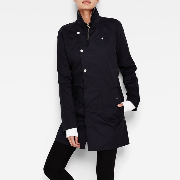 G-Star RAW | Women | Jackets & Blazers | Minor Slim Trench , Mazarine Blue