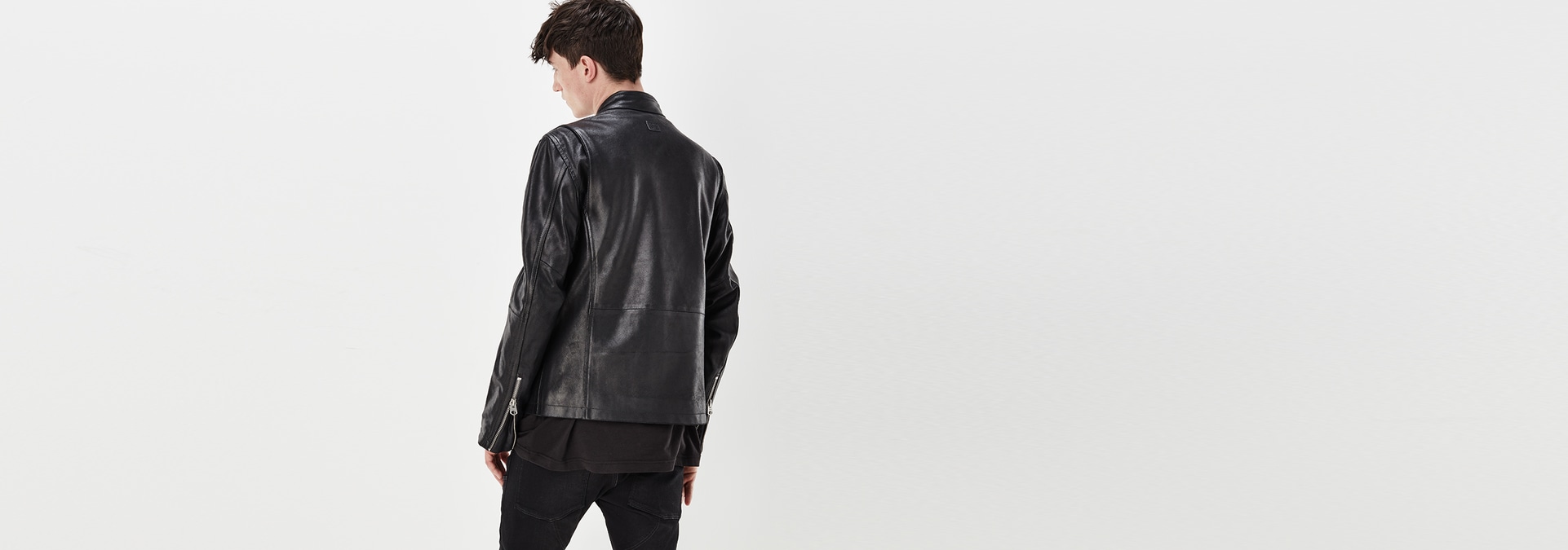 G-Star RAW | Men | Jackets & Blazers | Mower Leather Jacket , Black