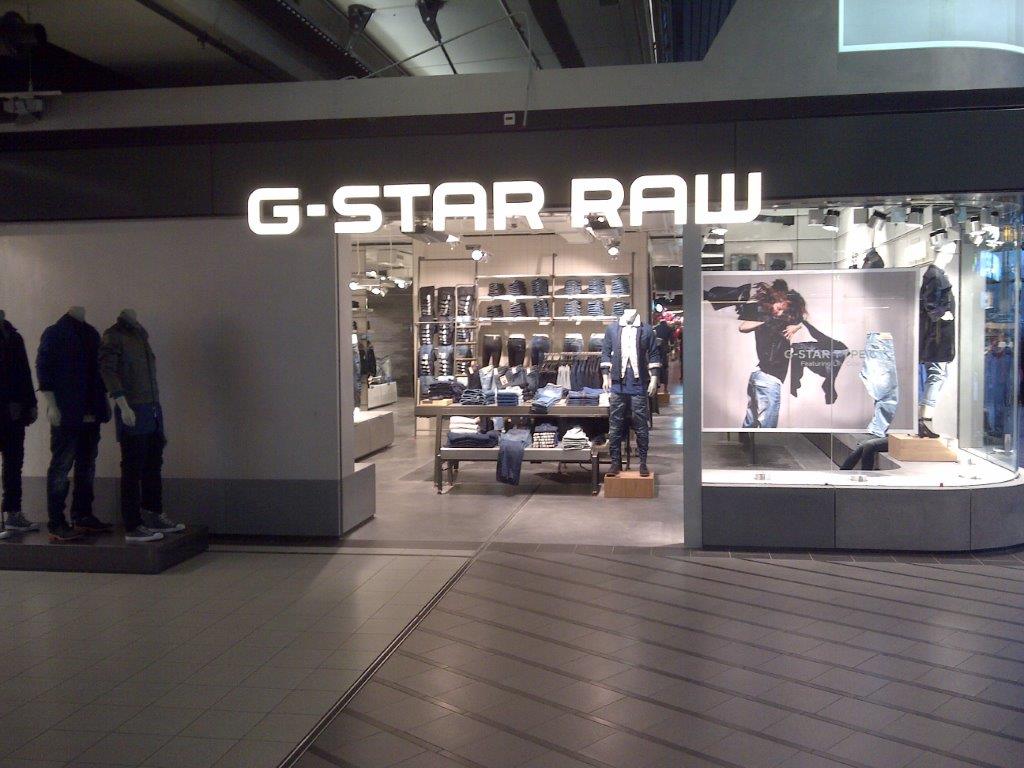 Uitstekend renderen motor G-Star RAW Store Schiphol Airport