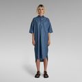 Long Shirt Dress - Dark blue - Women