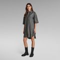 Shirt Dress - Black - Women