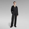 Adjustable Leg Jumpsuit - Black - Women