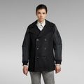 Bomber Sleeve Peacoat - Black - Women