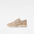 Vacum II Washed Leather Shoes - Beige - Women