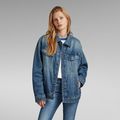 Oversized Western Jacket Evergreen - Medium blue - Women