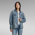 Oversized Western Jacket - Light blue - Women