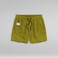 Dirik Solid Artwork Swim Shorts - Green - Men