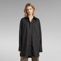 Oversized Boyfriend Shirt - Black - Women