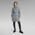 Military Shirt Dress - Grey - Women