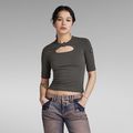 Y2K Tee Square Ring - Grey - Women