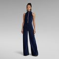 Velvet Jumpsuit - Dark blue - Women