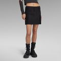 Cargo Mini Skirt - Black - Women