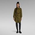 Military Shirt Dress - Green - Women