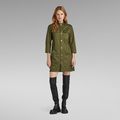 Shirt Dress - Green - Women