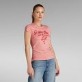 Graphic 3 Slim Top - Pink - Women