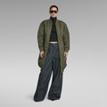 Long Bomber Jacket - Green - Women