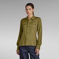 Fitted Officer Shirt - Green - Women