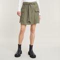 Cargo Belted Skirt - Green - Women