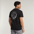 Button Illustration T-Shirt - Black - Men