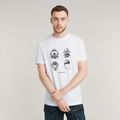 Masks Graphic T-Shirt - White - Men