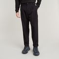 Pleated Tech Chino Relaxed - Black - Men