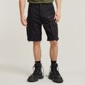 Rovic Zip Relaxed Shorts - Black - Men