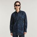 Relaxed Overshirt - Medium blue - Women