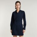 Wrap Dress - Dark blue - Women