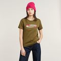 Old Skool Logo Top - Green - Women