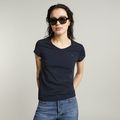 Eyben Slim V-Neck Top 2.0 - Dark blue - Women