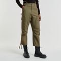 Cargo Cropped Drawcord Pants - Green - Women