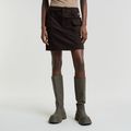 Cargo Mini Skirt - Black - Women