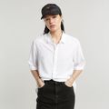 Military Button Down Shirt - White - Women