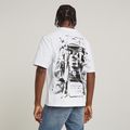 Backpack Graphic Boxy T-Shirt - White - Men