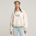 Logo Loose Sweater - White - Women