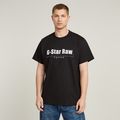 Symbols Print Loose T-Shirt - Black - Men