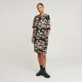 Sprayed Letters Loose Dress - Multi color - Women