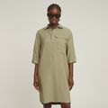 Shirt Dress - Green - Women